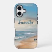 Personalisiert Ocean Beach Vacacation Scene iPhone 16 Hülle (Rückseite)