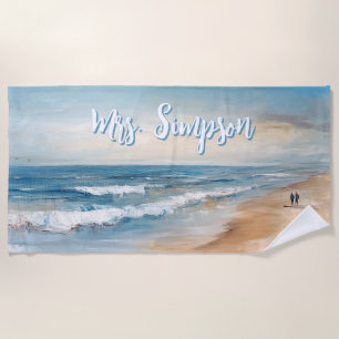 Personalisiert Ocean Beach Vacacation Scene Strandtuch