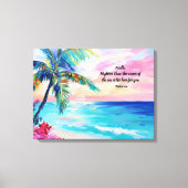 Personalisiert Ocean Bible Verse Psalm 93: Leinwanddruck (Vorderseite)