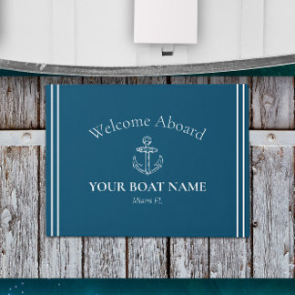 Personalisiert Ocean Blue Nautical Doormat 🌊 ⚓ Fußmatte