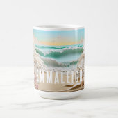 Personalisiert Ocean Wave 3D Aussehen Strand Blume Kaffeetasse (Mittel)