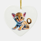 Personalisiert Ocicat Kitten Keramik Ornament (Vorne)