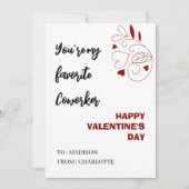 Personalisiert Office Coworker Valentinstag Karte (Vorderseite)