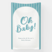 Personalisiert Oh Baby Foto Wall Duschbanner Banner (Vertikal)