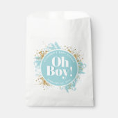 Personalisiert Oh Boy Dusche Wasserfarbe Glitzer Geschenktütchen (Vorderseite)