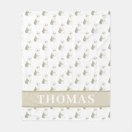 Personalisiert Old English Sheepdog Fleecedecke