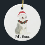 Personalisiert Old English Sheepdog Keramik Ornament<br><div class="desc">Machen Sie die schöne Liste in diesem Jahr mit einem personalisierten Ornament Ihrer Lieblings-Hirschelf!</div>