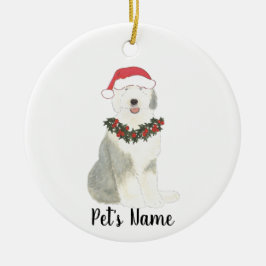 Personalisiert Old English Sheepdog Keramik Ornament
