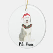 Personalisiert Old English Sheepdog Keramik Ornament (Links)