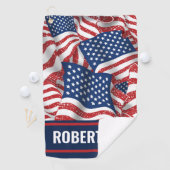 Personalisiert Old Glory - USA-Flaggen Golfhandtuch (Insitu)