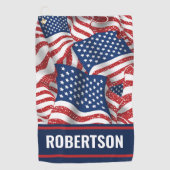 Personalisiert Old Glory - USA-Flaggen Golfhandtuch (Vorderseite)