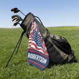 Personalisiert Old Glory - USA-Flaggen Golfhandtuch