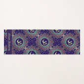 Personalisiert Om Symbol Gold Blue Red Mandala Yogamatte (Vorderseite (Horizontal))