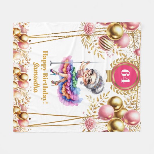 Personalisiert Oma Blanket Funny Geburtstag Fleecedecke (Vorderseite (Horizontal))