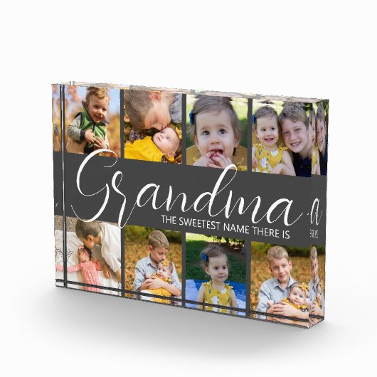 Personalisiert Oma Der süßeste Name hier ist Ph. Fotoblock (Rechts)