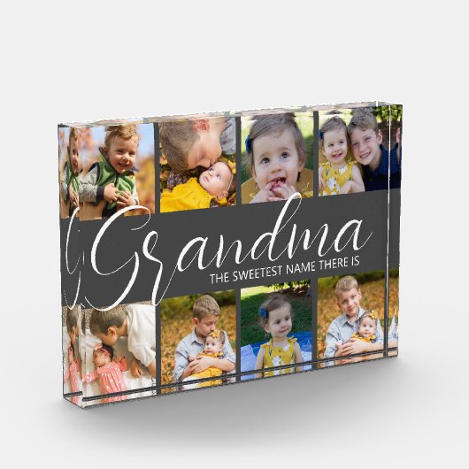 Personalisiert Oma Der süßeste Name hier ist Ph. Fotoblock (Links)