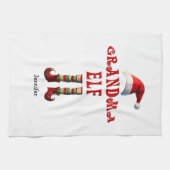 Personalisiert Oma Elf Weihnachtsküche Handtuch (Horizontal)