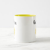 Personalisiert Oma Est. Farbige Sonnenblume Zweifarbige Tasse (Mittel)