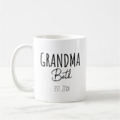 Personalisiert Oma & Est. Jahr Kaffeetasse (Links)
