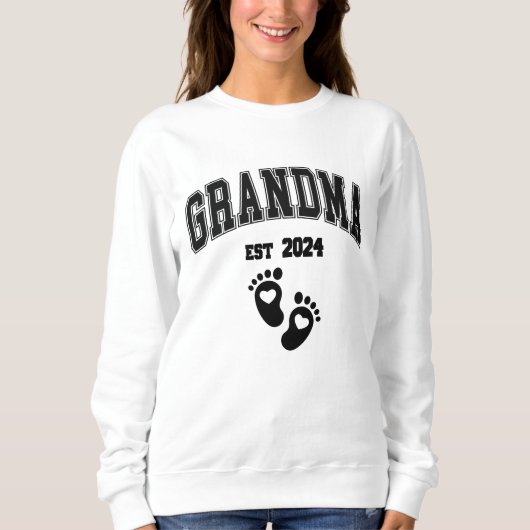 Personalisiert Oma Est. Sweatshirt (Vorderseite)