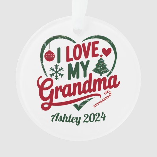Personalisiert Oma, Nana, Gigi, GMA, Custom Ornament (Vorderseite)