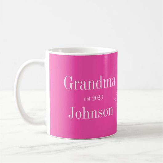 Personalisiert Oma Pink Kaffeetasse (Links)