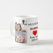 Personalisiert Oma Wir Liebe Sie 2 Fotos Kaffeetasse (Vorderseite Links)