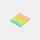 Personalisiert Ombre Pastel Rainbow Postit Hinweis Post-it Klebezettel (angewinkelt)