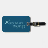 Personalisiert "On Go" Flugzeug, Ocean Blue Gepäckanhänger (Vorderseite horizontal)