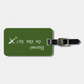 Personalisiert "On Go" Flugzeug, waldgrün Gepäckanhänger (Vorderseite horizontal)