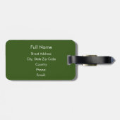 Personalisiert "On Go" Flugzeug, waldgrün Gepäckanhänger (Rückseite horizontal)