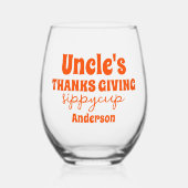 Personalisiert Onkels Erntedank-Sippy-Cup Weinglas Ohne Stiel (Vorderseite)