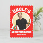 Personalisiert Onkels Foto Weihnachten (Stehend Vorderseite)