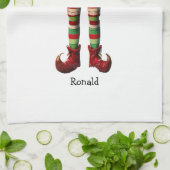 Personalisiert Opa Elf Weihnachtsküche Handtuch (Gefaltet)