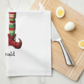 Personalisiert Opa Elf Weihnachtsküche Handtuch (Viertel Falte)