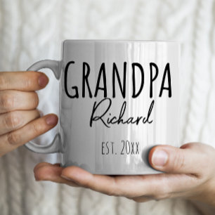 Personalisiert Opa & Est. Jahr Kaffeetasse