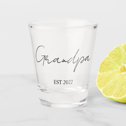Personalisiert "Opa Est. [Jahr]" Shotglas Schnapsglas (Vorderseite)