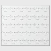 Personalisiert "Opa Est. [Jahr]" Umschlagpapier Geschenkpapier (Flach)