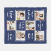 Personalisiert Opa FotoCollage Fleece Blankon (Vorderseite (Horizontal))