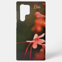 Personalisiert Orange Blume Samsung Case