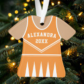 Personalisiert Orange Cheerleader Uniform Ornament