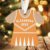 Personalisiert Orange Cheerleader Uniform Ornament