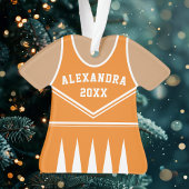 Personalisiert Orange Cheerleader Uniform Ornament