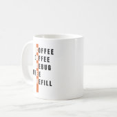 Personalisiert Orange Coffee Debug Refill Coder Kaffeetasse (Vorderseite Links)