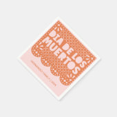 Personalisiert Orange Dia de los Muertos Napkins Serviette (Ecke)