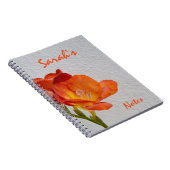 Personalisiert Orange Fressia-Notebook Notizblock (Rechte Seite)