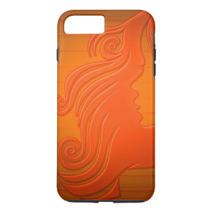 Personalisiert Orange Gold Girl iPhone 8 Plus/7 Plus Hülle
