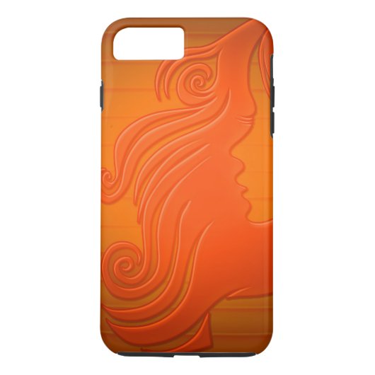 Personalisiert Orange Gold Girl Case-Mate iPhone Hülle (Rückseite)