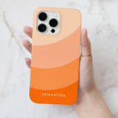 Personalisiert Orange Gradient Modern Name Bright Case-Mate iPhone Hülle