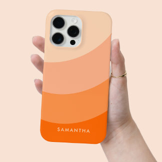 Personalisiert Orange Gradient Modern Name Bright Case-Mate iPhone Hülle